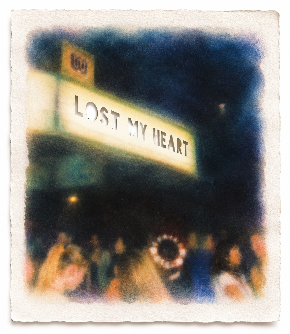 LOST MY HEART on a glowing theater marquee